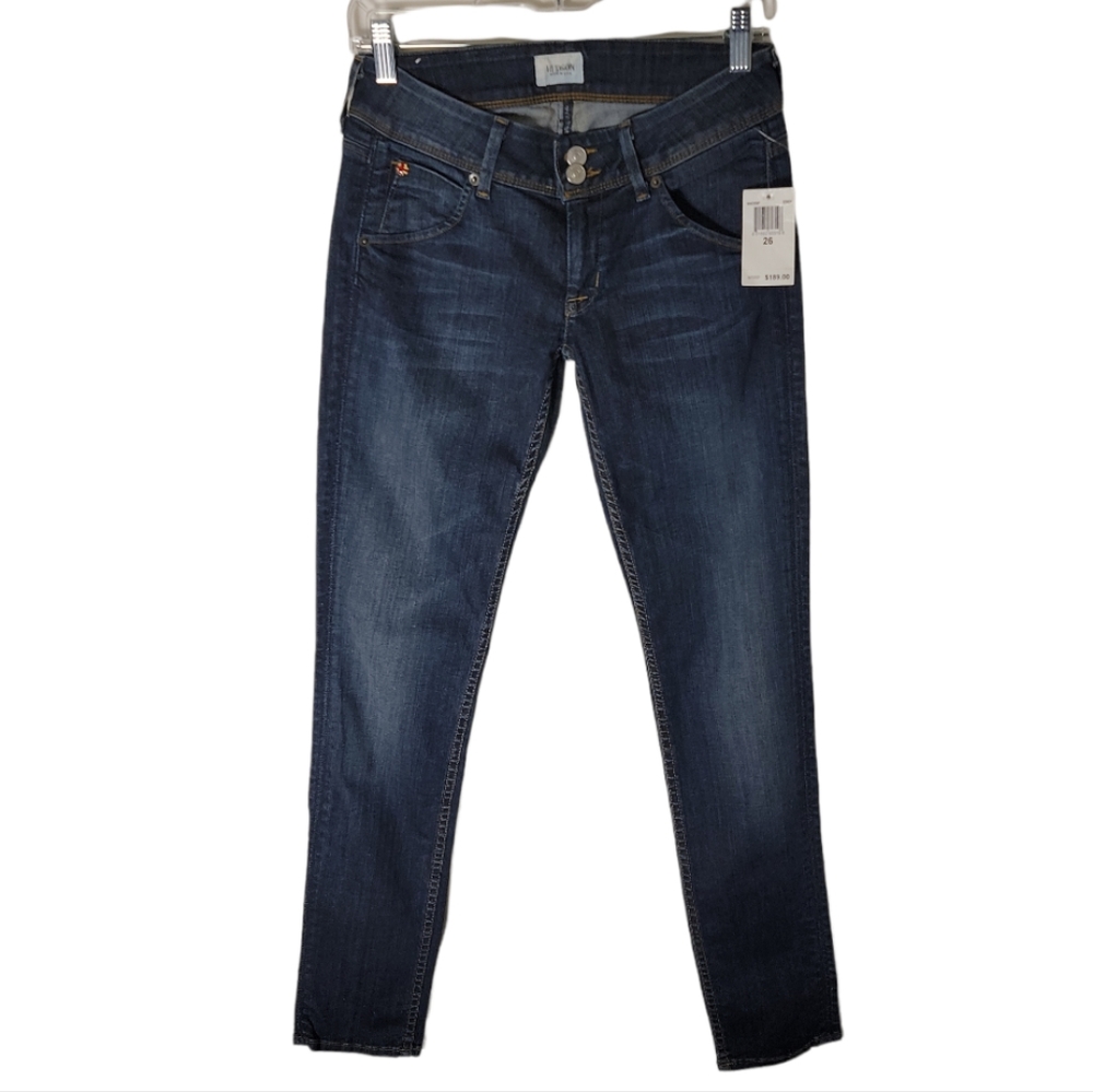 Hudson Collin skinny jeans size 26 low rise dark wash stretch denim NWT